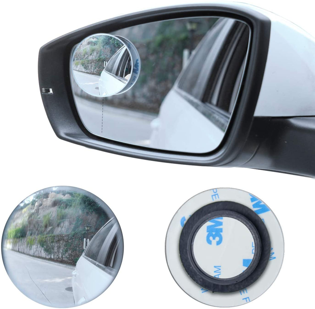 TSV Car Blind Spot Mirror, 2pcs Blind Spot Wide Angle Rear View Mirror, Car  Side Mirror, Rear View Glass Mirror for Motorcycle, ATV, Boat, Car, SUV 