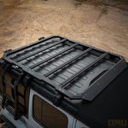 Genesis Series Multifunctional Aluminum Roof Luggage Rack With Rear Window Side Ladder(18-24 Jeep Wrangler JL)