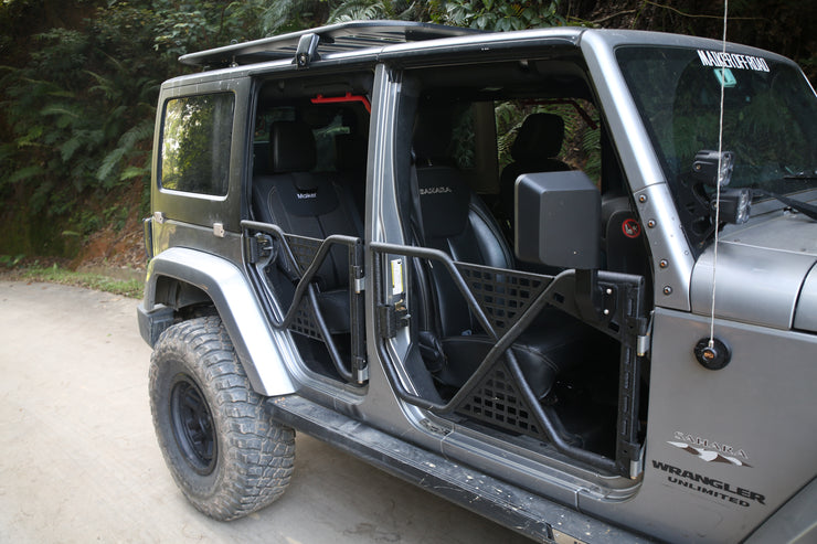 Steel Tubular Half Doors X Tactical Style Offroad Trail Doors (07-18 Jeep Wrangler JK)