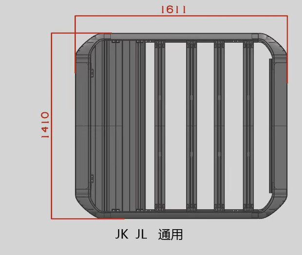 Multi-Purpose JK Roof Platform Compatible with 2007-2018 Jeep Wrangler JK Heavy Duty Steel Hard Top Cargo Basket Luggage Carrier