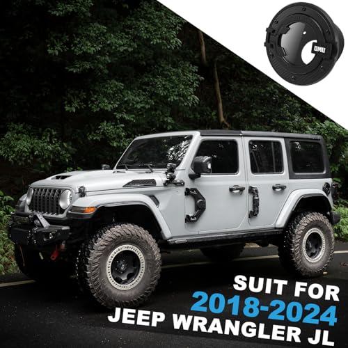 MAIKER Aluminum Tank Cap Cover for JEEP Wrangler JL 2018-2023 Carbon Fiber Fuel Tank Cover