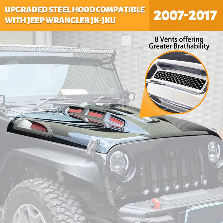 The Avenger Style Replacement Hood (07-18 Jeep Wrangler JK JKU)