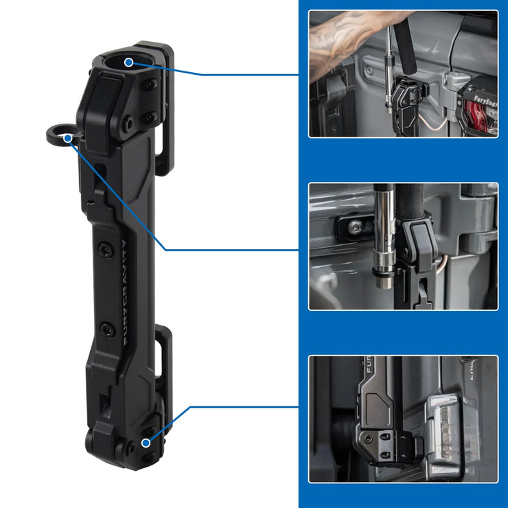 Awaken Serie Multi-Function Antenna Mount Flagpole Holder(07-24 Jeep Wrangler JK JL)