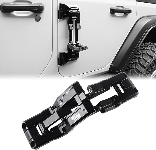 Door Hinge Step Aluminum Folding Foot Pedal (07-18 Jeep Wrangler JK JKU & 18-23 JL JLU)