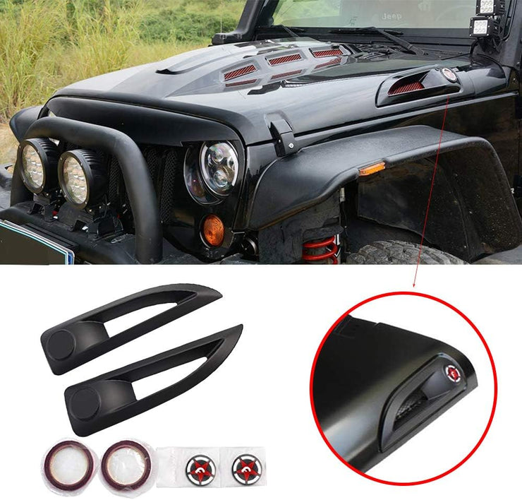 MAIKER Ventilación de capó estilo Avenger para Jeep Wrangler JK JKU Unlimited Rubicon 2007-2017