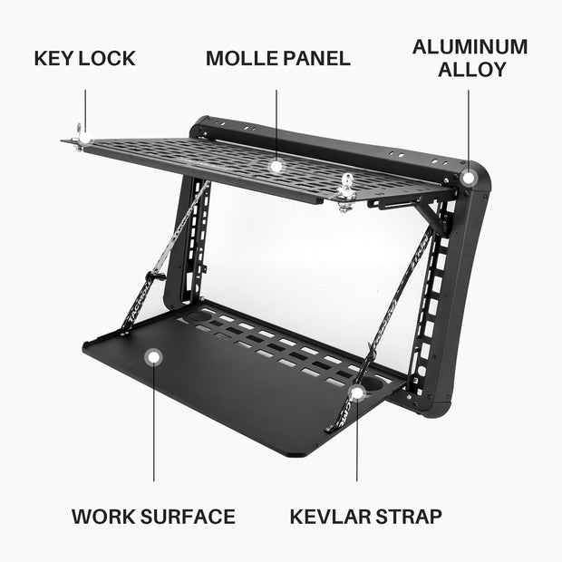 Rear Side Window MOLLE Panel - Tactical Modular Storage for Tools MOLLE Accessories, Rear Window Storage Panel Kit Compatible with Jeep Wrangler JL 2018-2024, Driver Side