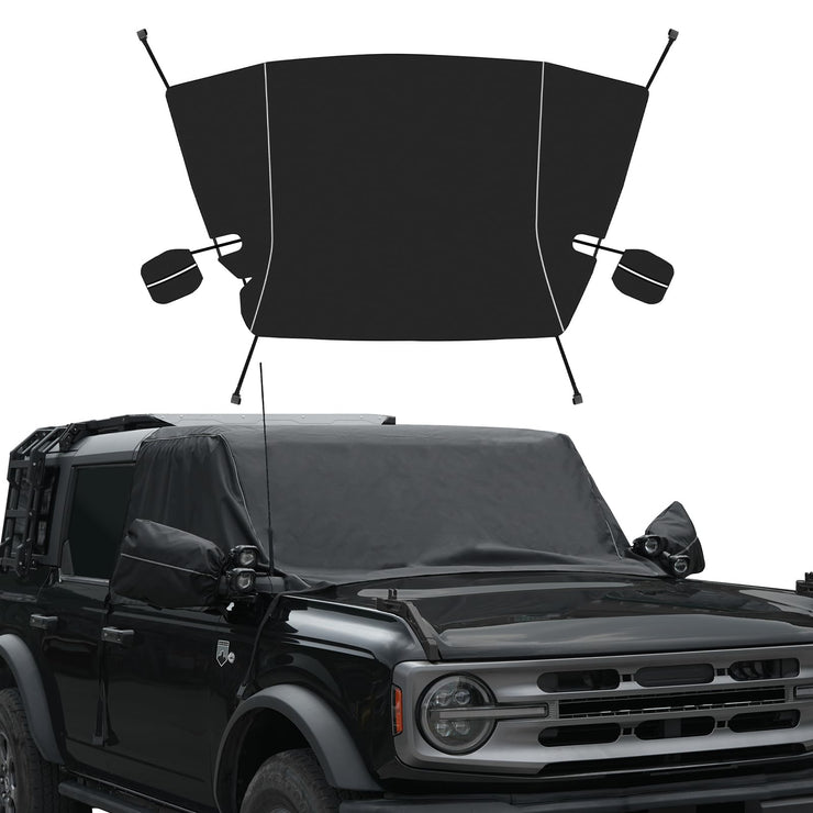 600D Windshield Snow Ice Shade Waterproof Sun Cover (21-24 Ford Bronco 2/4 doors)