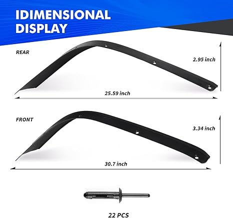 4 PCS Fender Flares Compatible with 2018-2023 Jeep Wrangler JL & JLU Unlimited Rubicon,2021-2024 Jeep wrangler Willys 4XE, Rubicon 4XE, Rubicon X 4XE,Off-road Widened Wheel Fenders