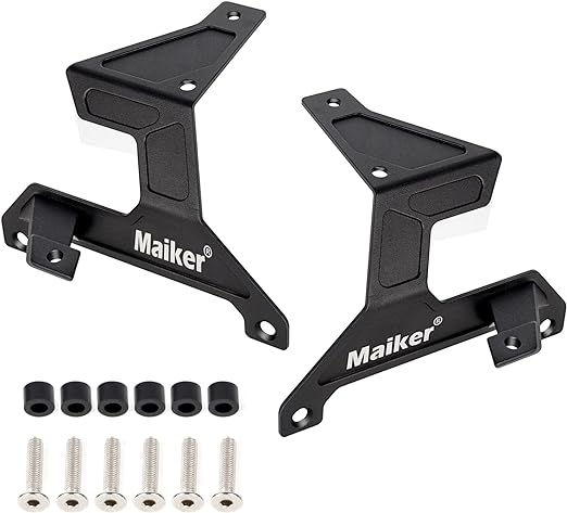 MAIKER Soportes de montaje de luz de trabajo LED para parabrisas inferior doble para Jeep Wrangler JL/JLU y Gladiator JT 2018-2022, 1 par, negro (no para Mojave y 392) 