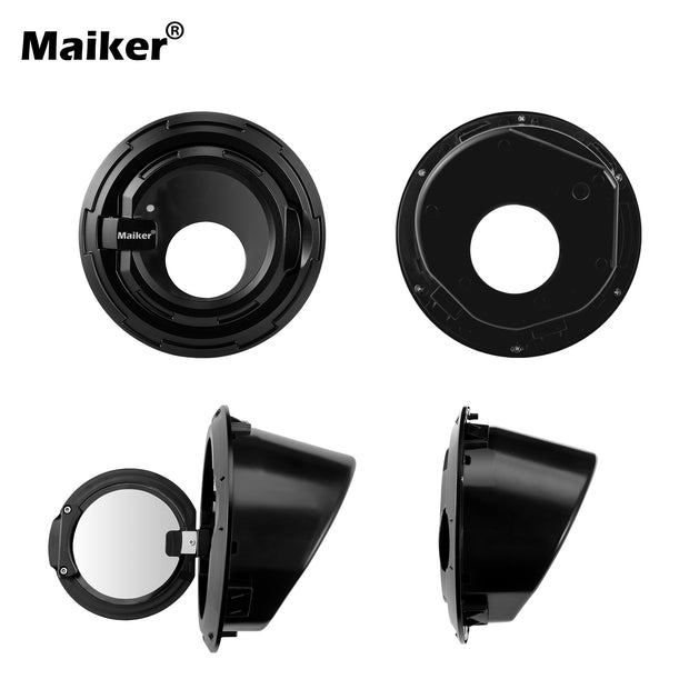 MAIKER Transparent Gas Tank Cap Cover for 2018-2023 Jeep Wrangler JL 2 Door 4 Door Rubicon Sahara JK 2017-2023,Aluminum