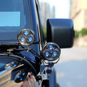 MAIKER Soportes de montaje de luz de trabajo LED para parabrisas inferior doble para Jeep Wrangler JL/JLU y Gladiator JT 2018-2022, 1 par, negro (no para Mojave y 392) 