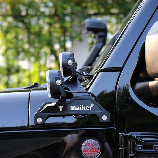 Dual A-Pillar Light Mount (18-24 Jeep Wrangler JL / JLU / Gladiator JT, Not for Mojave and 392)