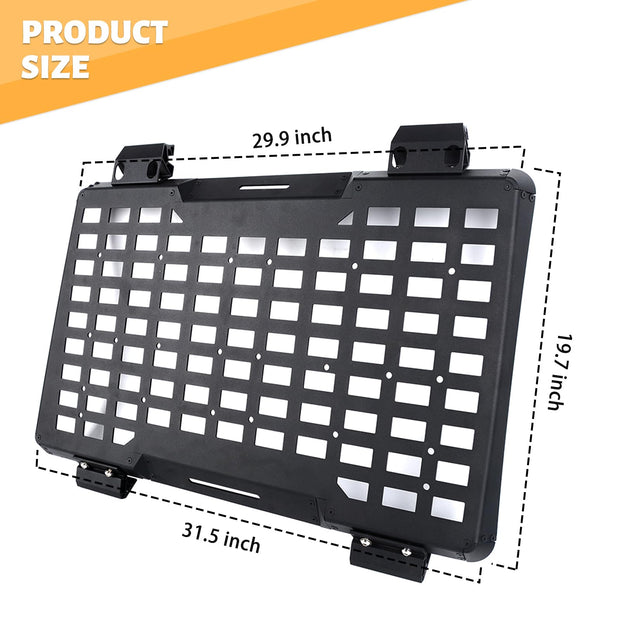 Rear Window Molle Panel Modular Storage Panel System Rear Window Protective Decoration (18-23 Jeep Wrangler JL 4 Doors)