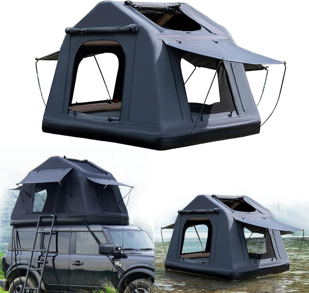 Rooftop Overland Water Camping Inflatable Waterproof Multifunctional Tent With Ladder (SUV / Jeep / Bronco Off-Road Vehicle)