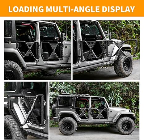 Steel Tubular Half Doors X Tactical Style Offroad Trail Doors (07-18 Jeep Wrangler JK)