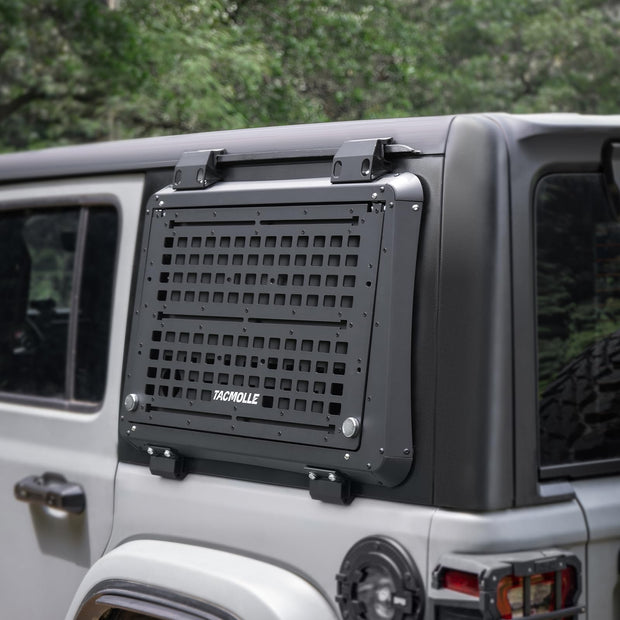 Rear Side Window MOLLE Panel - Tactical Modular Storage for Tools MOLLE Accessories, Rear Window Storage Panel Kit Compatible with Jeep Wrangler JL 2018-2024, Driver Side