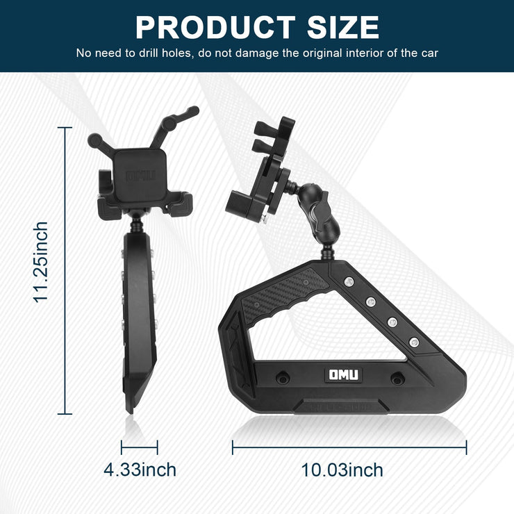 Genesis Series Anti-Shake Stabilizer Custom Adjustable Dashboard Cell Phone Mount (Ford Bronco)