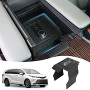 Central Console Safety Box (Toyota Sienna 21-23, and is Applicable to The Double-Layer Lockable Gun Box of Sedan SUV Van Truck and Automobile)