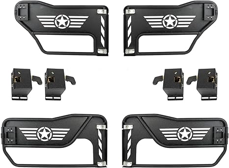 Steel Tubular Trail Tube Half Door Guards Five-Star Logo (21-23 Ford Bronco 4 Door)