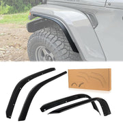 4 PCS Front & Rear Fender Flares (20-23 Jeep Wrangler Gladiator JT Sport & Willys, Not fit Mojave and Rubicon))