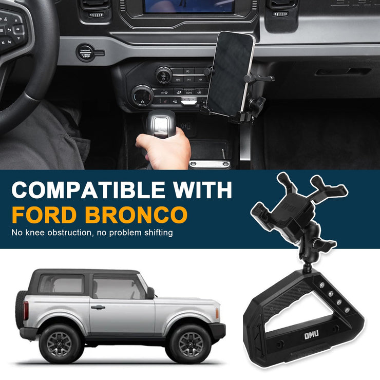 Genesis Series Anti-Shake Stabilizer Custom Adjustable Dashboard Cell Phone Mount (Ford Bronco)