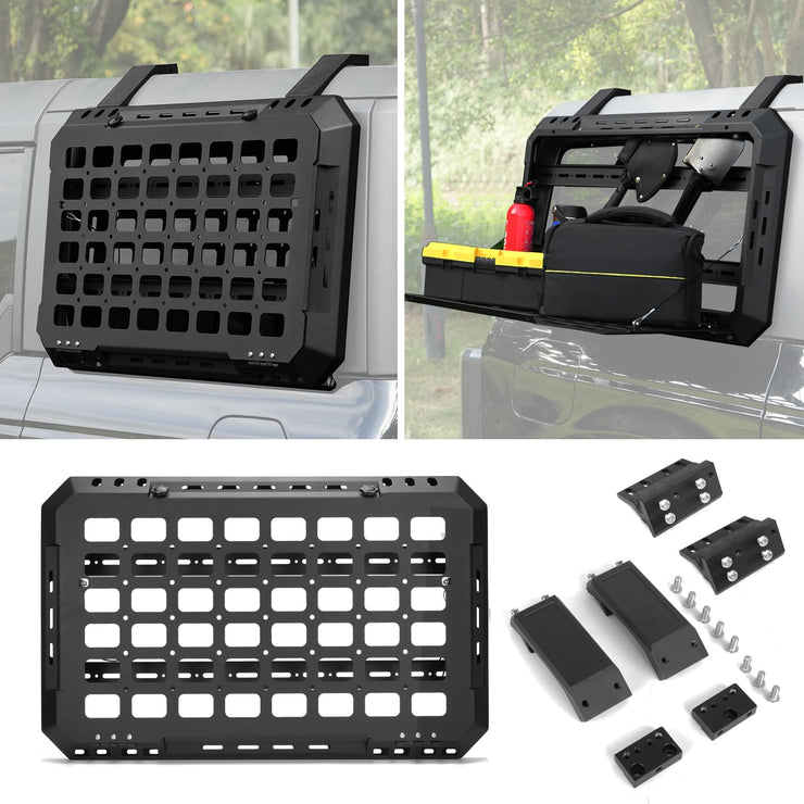 Rear Window Storage Panel Kit Modular Tactical Molle Platform (21-24 Ford Bronco 4 Doors)