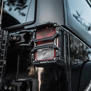 MAIKER Awaken Series Tail Light Cover Guard Compatible with 2007-2018 Jeep Wrangler JK, Aluminum Alloy, Black