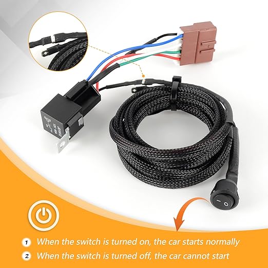 Main Relay Conversion Kit Auto Switches & Starters Set Car Truck 4-PIN Relay with Heavy Duty Tinned Copper 5 Wire Harness (Honda Civic 94-01 Integra 97-01 CRV Accord, 12V 40A)