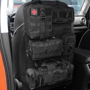 Tactical Seat Back Organizer, Universal Car Seat Back Cover with 5 Mole Bags in Different Sizes, Universal Fits All Vehicles