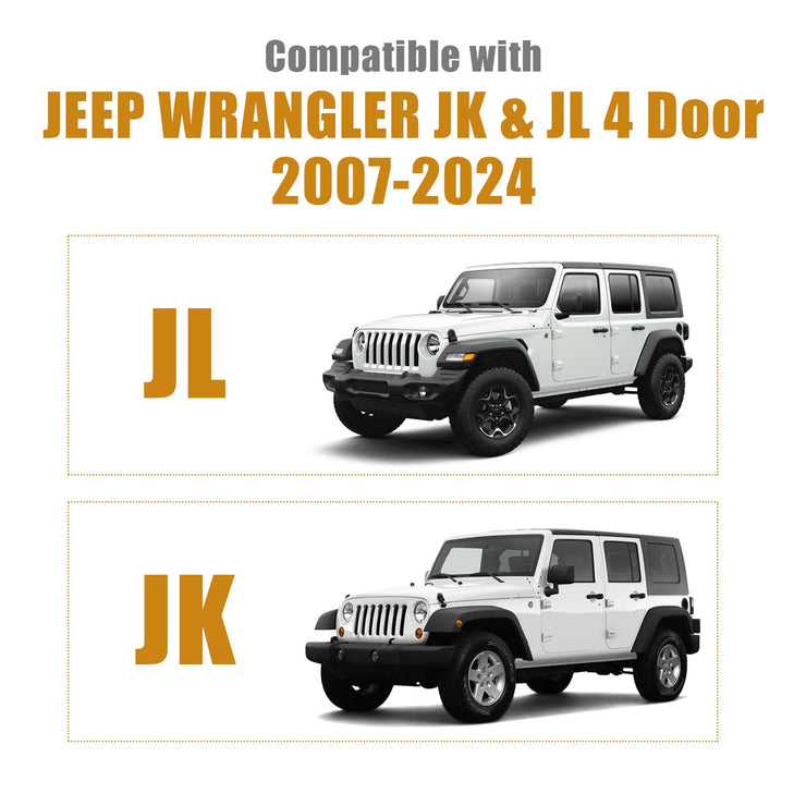 Waterproof 600D Oxford Full Cover Protect from Sunshine, UV, Snow, Rain, Wind, Scratch Resistant(07-24 Jeep Wrangler JK JL)