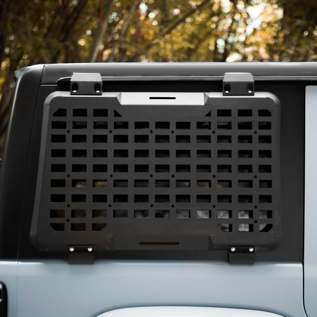 Rear Window Molle Panel Modular Storage Panel System Rear Window Protective Decoration (18-23 Jeep Wrangler JL 4 Doors)