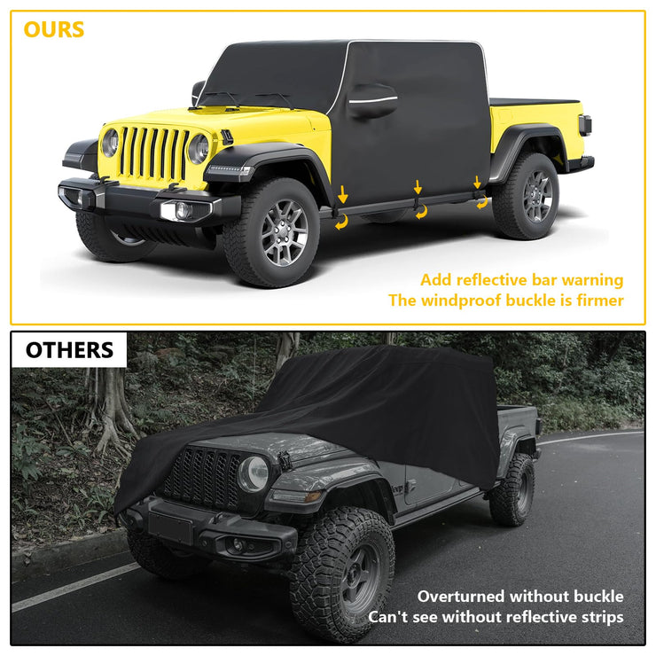 Multifuctional Black Cab 600D Oxford Cover (20-24 Jeep Gladiator JT  4 Door)