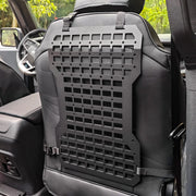 2pcs Tactical Rigid Molle Aluminum Insert Panel Seat Back Organizer Modular Platform with 4 Storage Bags and 10 Fastening Tape (21-23 Ford Bronco Accessories)