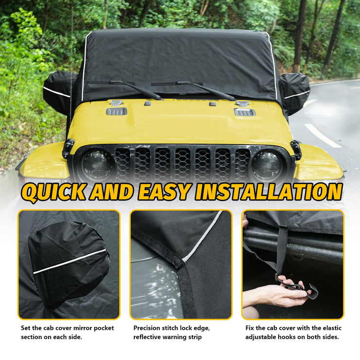 Multifuctional Black Cab 600D Oxford Cover (20-24 Jeep Gladiator JT  4 Door)