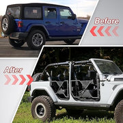 Tube Half Door Compatible with 2018-2023 Wrangler JT/JL 4 door X Tactical Half-door