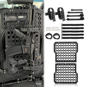 MAIKER Rigid Molle Panels For Vehicles Truck Mount Rack Tactical Seat Back Organizer Versatile Panel with Gun Rack Mount & Hook and Loop Fasteners & Elastic Rope for Storage Gears Accessories, Black