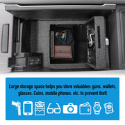 Central Console Safety Box Compatible with Toyota Sienna 21-23, and is Applicable to The Double-Layer Lockable Gun Box of Sedan SUV Van Truck and Automobile