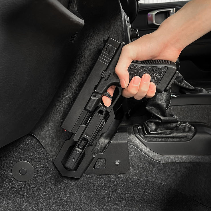 Center Console Metal Gun Holder for Double Stack Glock 9mm/SW40/357 Pistols (18-24 Jeep Wrangler JL & Gladiator JT)