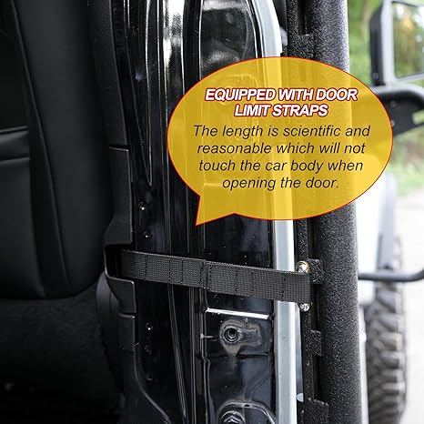 Tube Half Door Compatible with 2018-2023 Wrangler JT/JL 4 door X Tactical Half-door