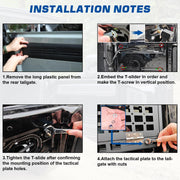 Tailgate Table Foldable Rear Cargo Shelf Tactical Molle Panel (21-23 Ford Bronco, Not Sport)