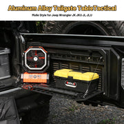 Tailgate Table Rear Storage Cargo Rack with 3 Storage Bags (17-24 Jeep Wrangler JKU &JL JLU )