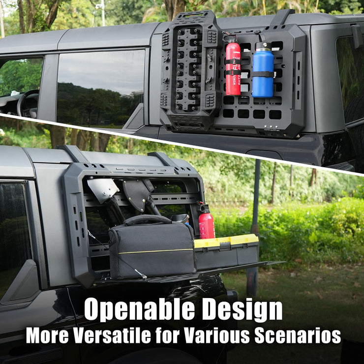 Rear Window Storage Panel Kit Modular Tactical Molle Platform (21-24 Ford Bronco 4 Doors)