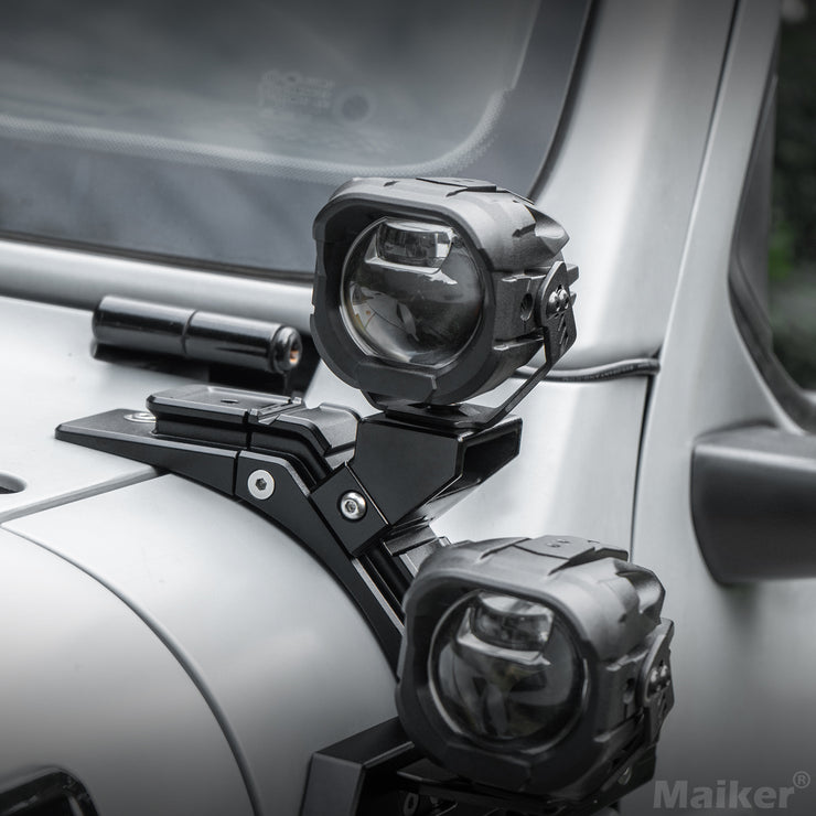 Genesis Series Aluminum High Low Beam Switchable A-Pillar Spotlight (07-24 Jeep Wrangler JK / JL/ JT)