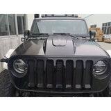 The Replacement Hood Compatible with 2018-2023 Jeep Wrangler JL JLU, Black