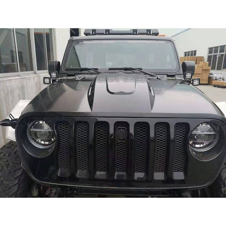 The Avenger Style Replacement Hood (18-24 Jeep Wrangler JL & 20-23 Gladiator JT, not for Mojave&392 Model)