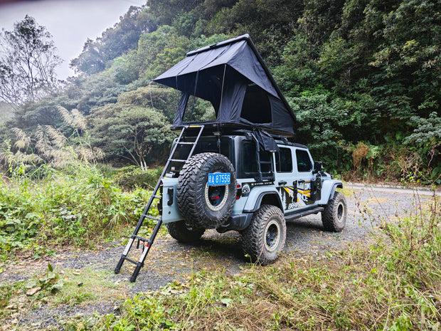 Roof Top Tent Hardshell Rooftop Tent For Van Jeep SUV Truck Car Overland Tent Camping for 2-3 Person( With Ladder)