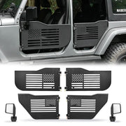 US Flag Logo Steel Tubular 4 Doors with Side View Mirror(07-18 Wrangler JK）