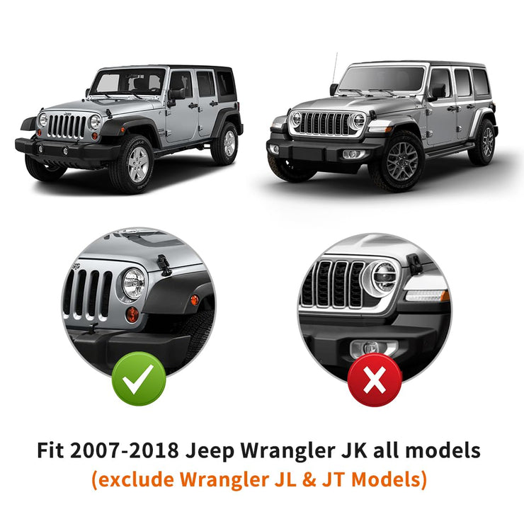 US Flag Logo Steel Tubular 4 Doors with Side View Mirror(07-18 Wrangler JK）