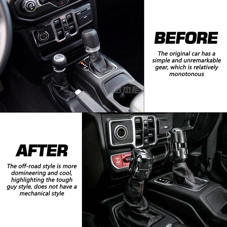 Awaken Serie Black Gear Shift Lever Knob Cover Kit (11-18 Jeep Wrangler JK)