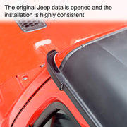 Rain Gutter Extension,Hardtop Rain Diverter ABS Drip Rail Extension Rain Gutter Exterior Accessories Compatible with Jeep Wrangler 2018-2020 JL JLU Gladiator JT